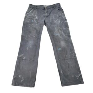 Carhartt Pants Men 35X32 Gray Rugged Flex Canvas Relaxed Fit BN3334-M‎